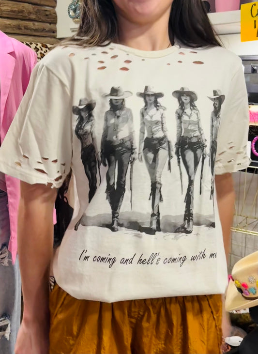 Coming In Hot Distressed Tee